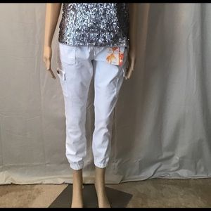 Cute White Cargo Joggers NWT